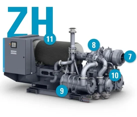 Atlas Copco Air Compressor Air Cooler Water Cooler Aftercooler For Zh355 factory